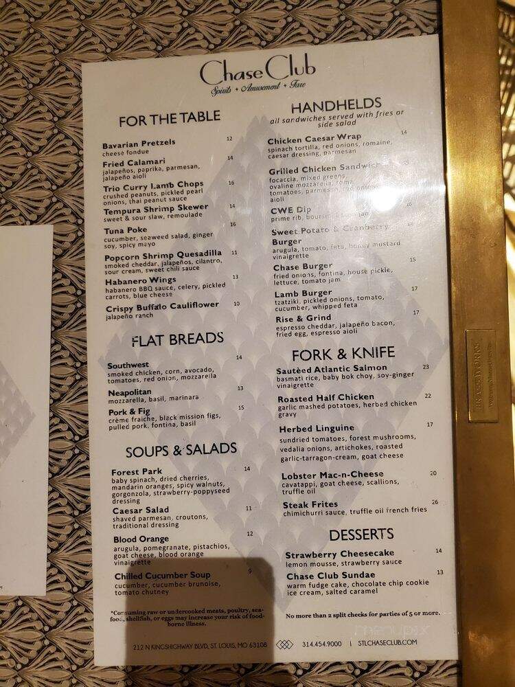 Chaser's Lounge - Saint Louis, MO menu_pic