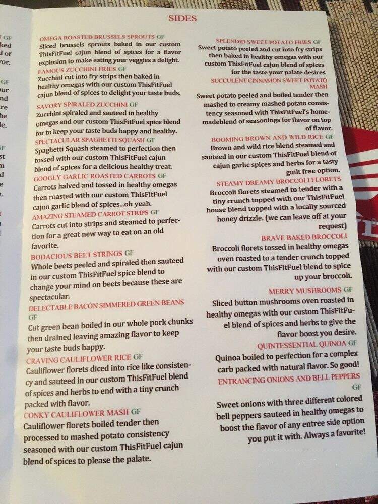 ThisFitFuel - Beaumont, TX menu_pic