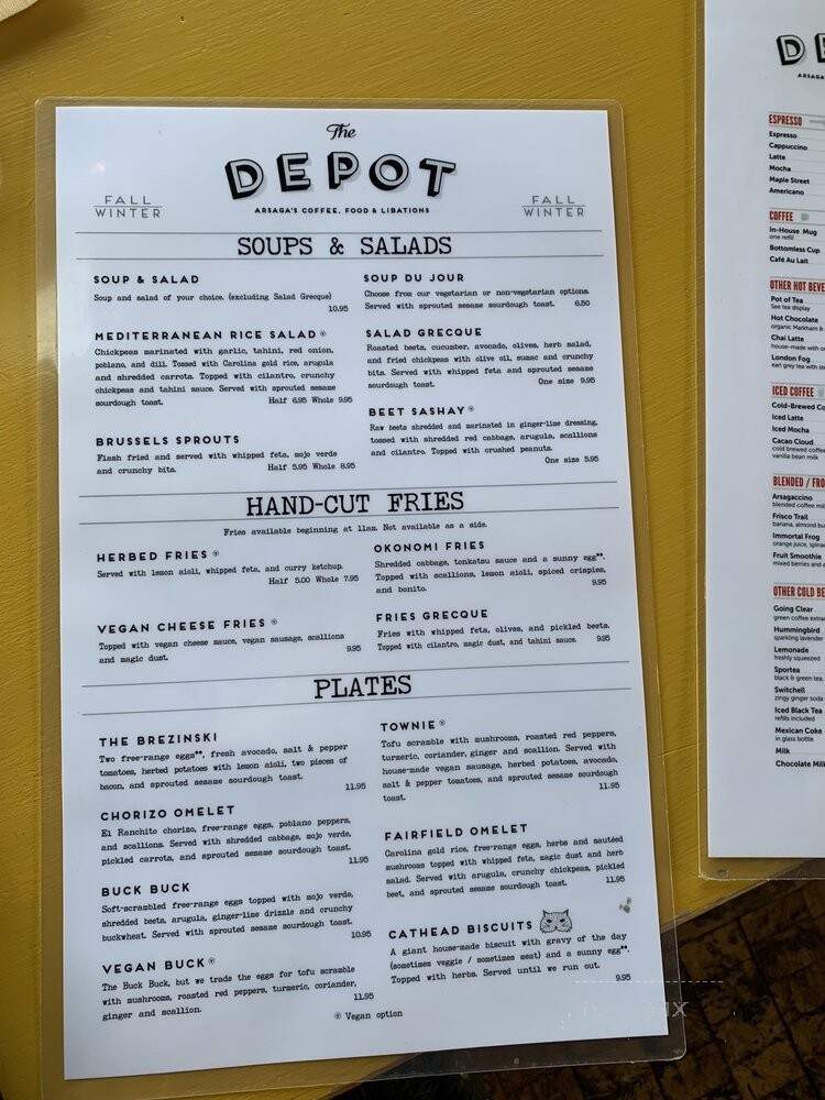 Arsaga's Depot - Fayetteville, AR menu_pic