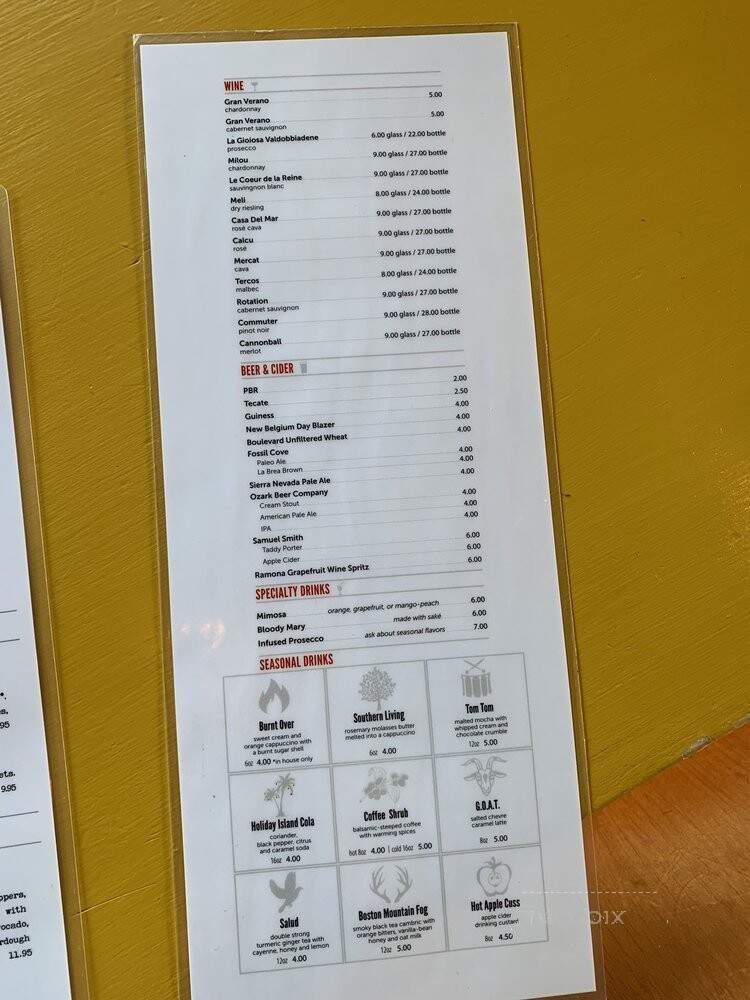 Arsaga's Depot - Fayetteville, AR menu_pic