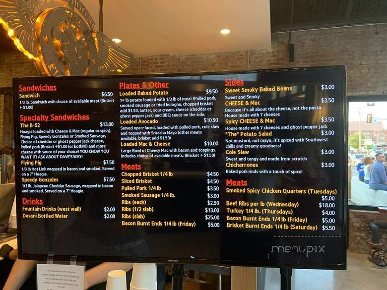 The Flying Pig BBQ - Oklahoma City, OK menu_pic