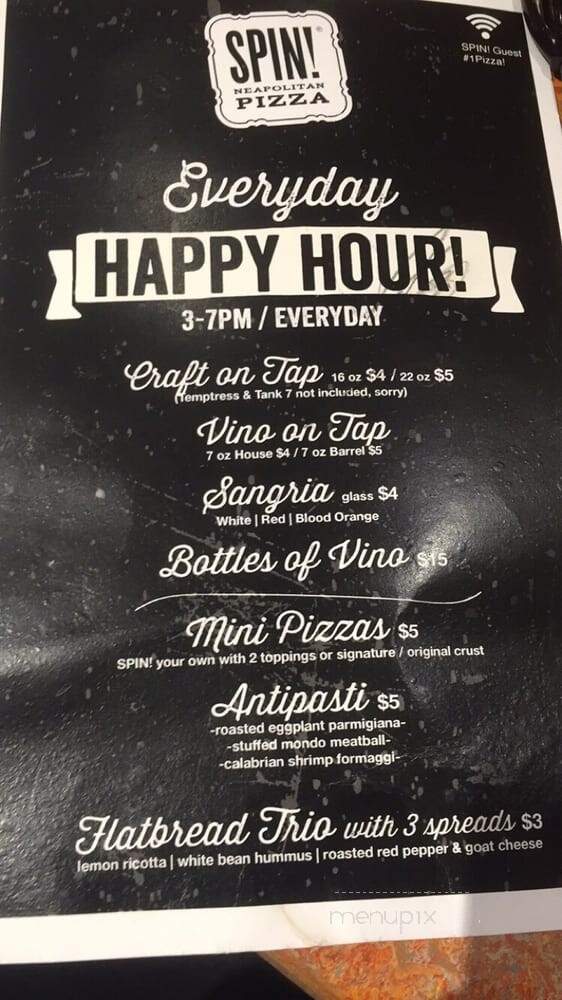SPIN! Neapolitan Pizza - Richardson, TX menu_pic
