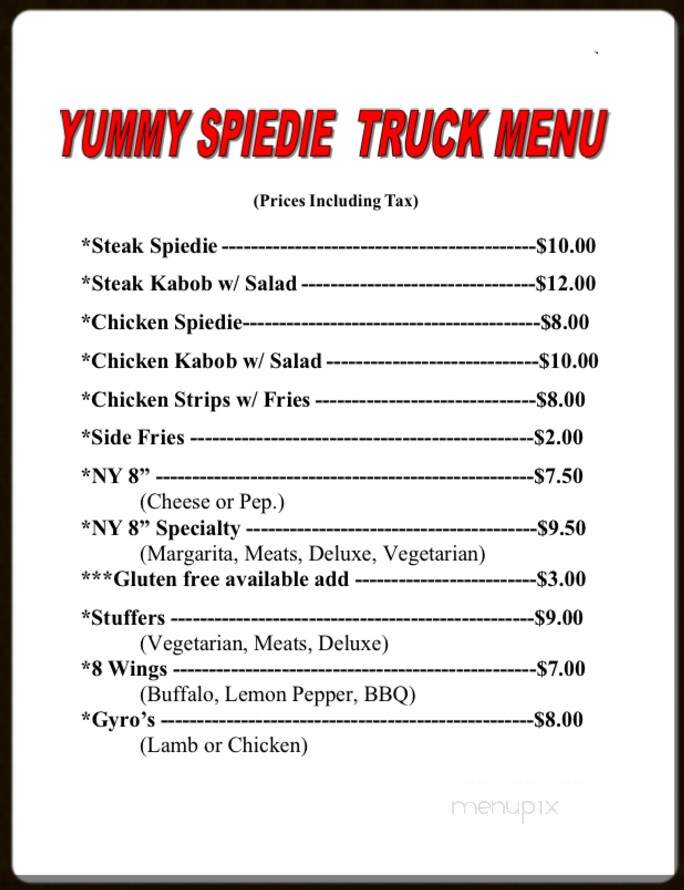 Yummy Pizza - Dallas, TX menu_pic