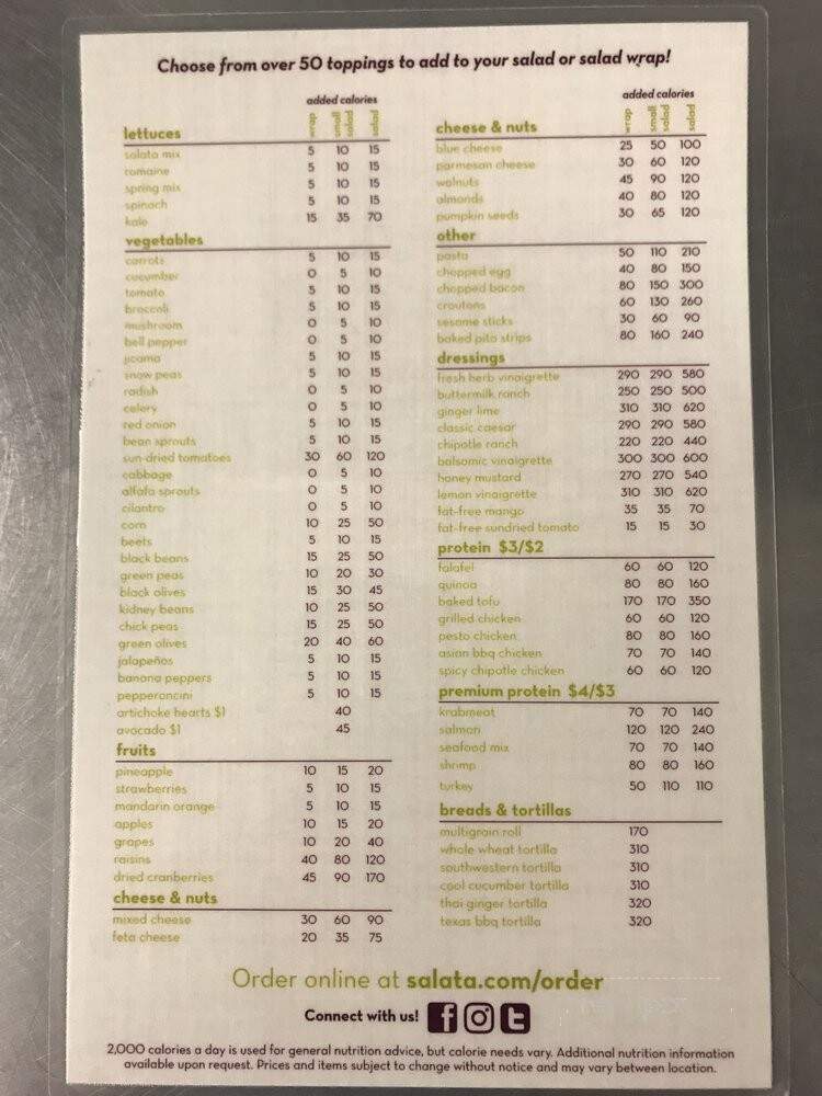 Salata - Cypress, TX menu_pic