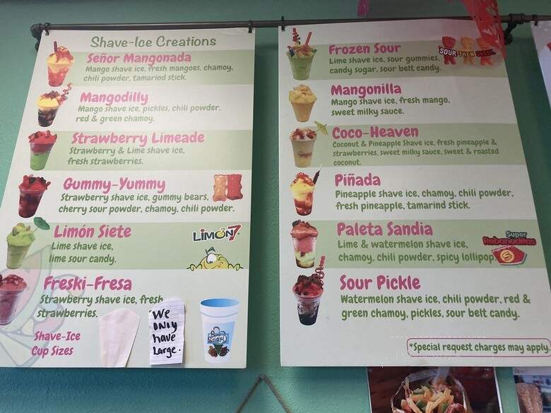 Señor Snow - San Antonio, TX menu_pic