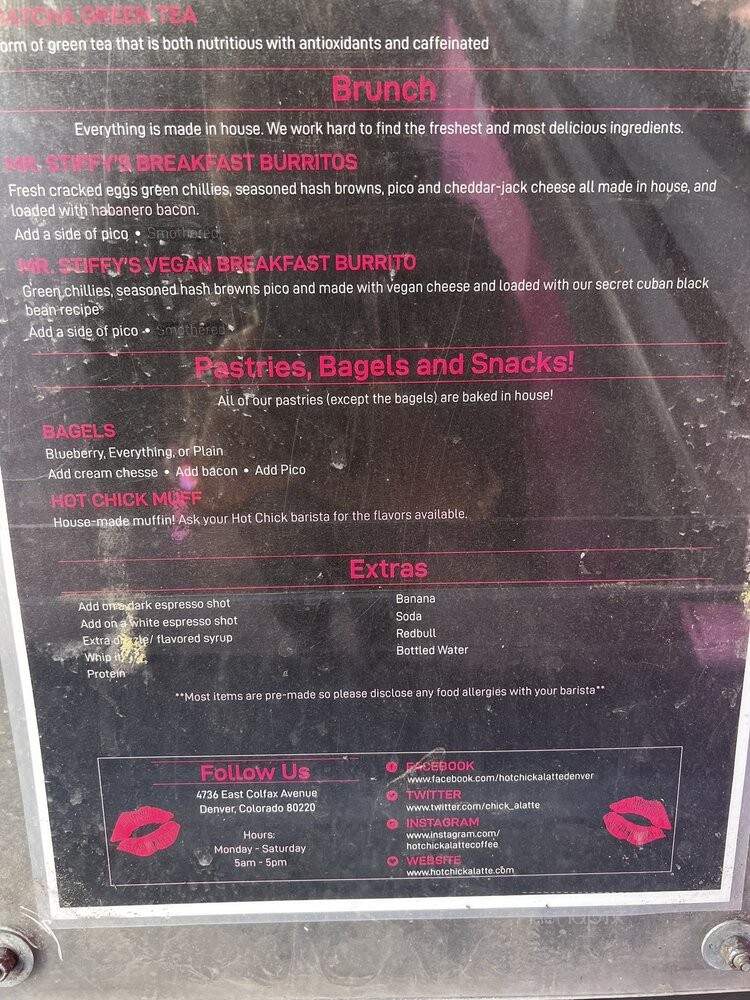 Hot Chick A Latte - Denver, CO menu_pic