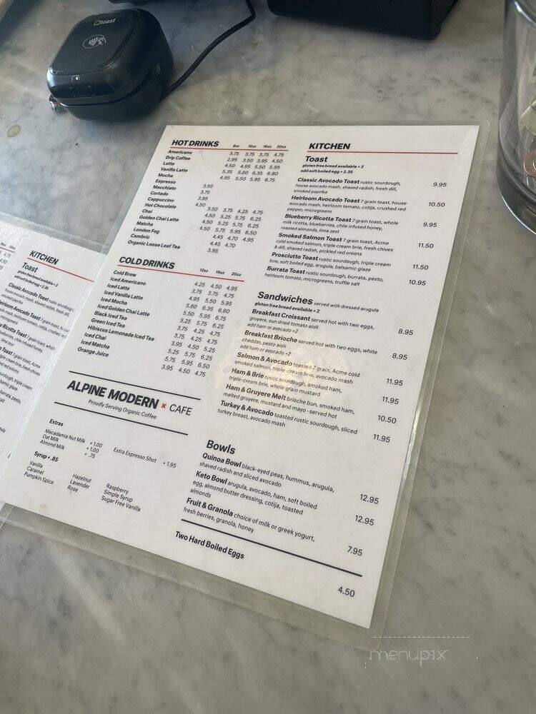 Alpine Modern Cafe - Boulder, CO menu_pic