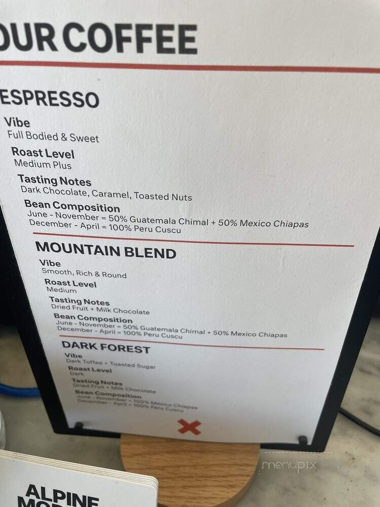 Alpine Modern Cafe - Boulder, CO menu_pic