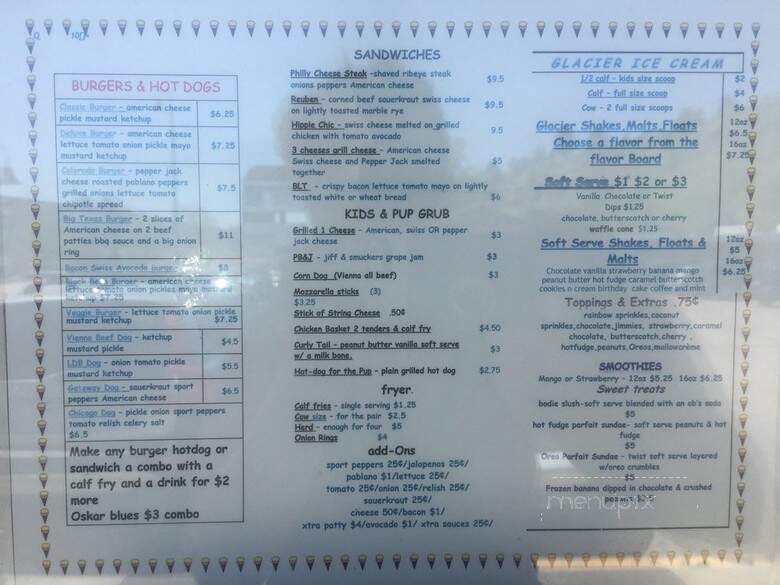Lyons Dairy Bar - Lyons, CO menu_pic