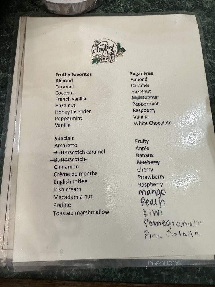 The Frothy Cup - Idaho Springs, CO menu_pic