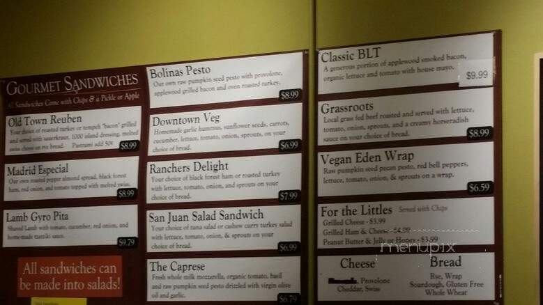 Old Town Natural Market and Deli - Pagosa Springs, CO menu_pic