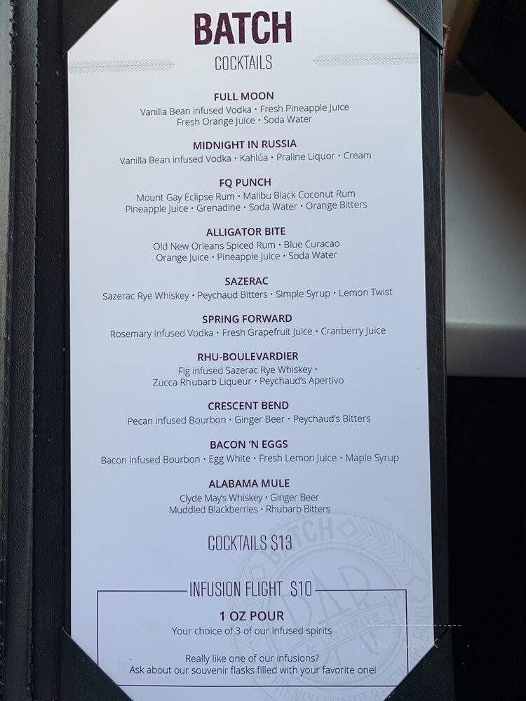 Batch - New Orleans, LA menu_pic