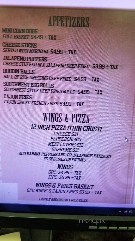 The Pit Sports Bar & Daiquiris - Saint Gabriel, LA menu_pic