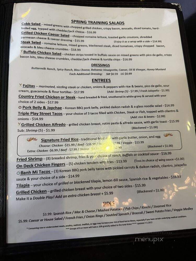 Wild Pitch - Frisco, TX menu_pic