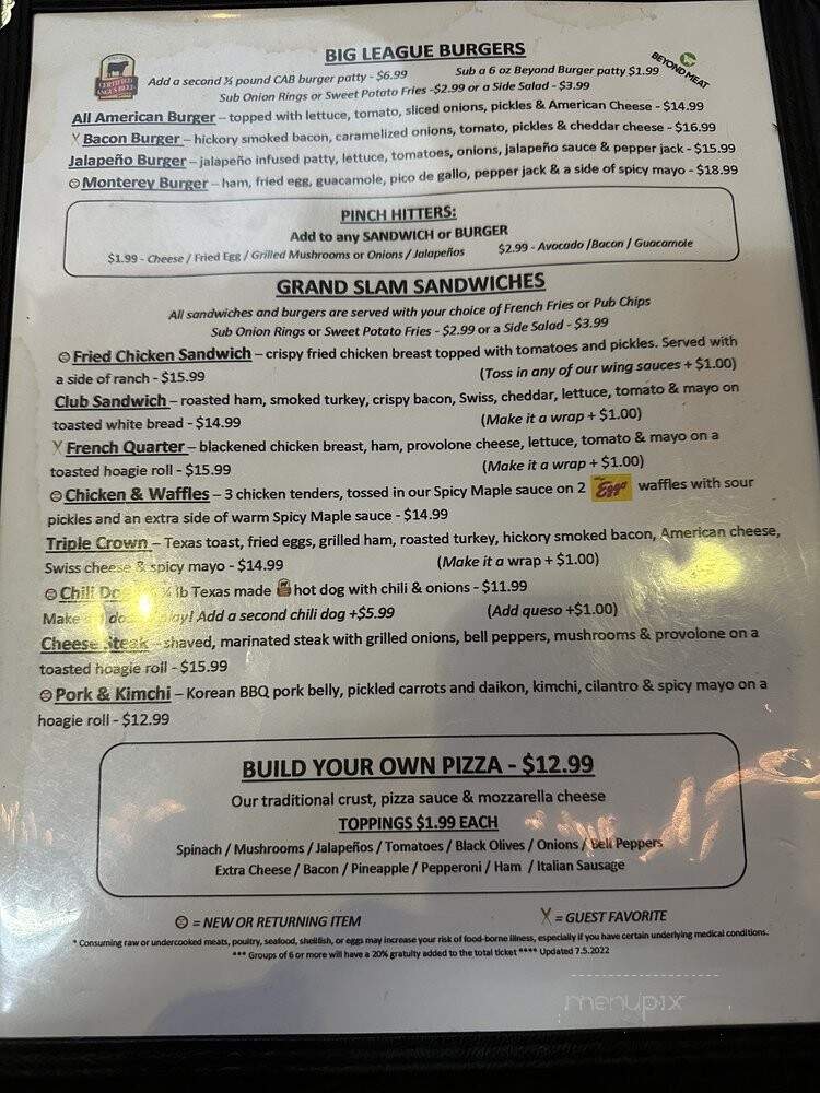 Wild Pitch - Frisco, TX menu_pic