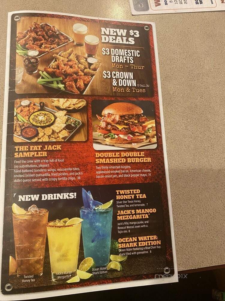 Boomerjack's Grill and Bar - Arlington, TX menu_pic