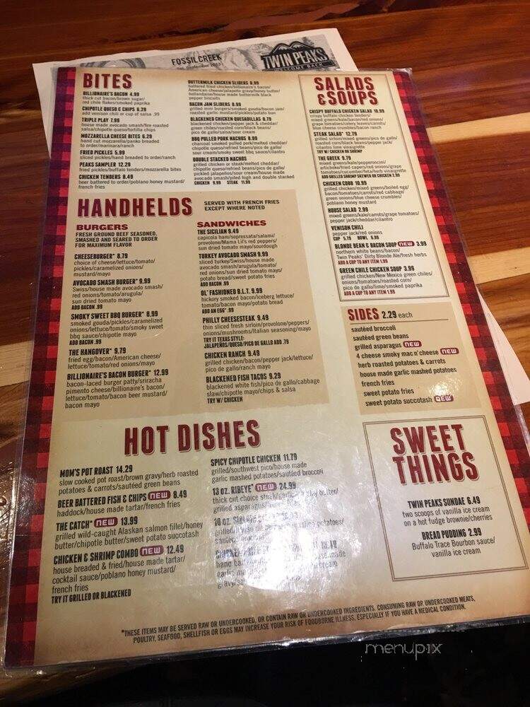 Twin Peaks - Fort Worth, TX menu_pic