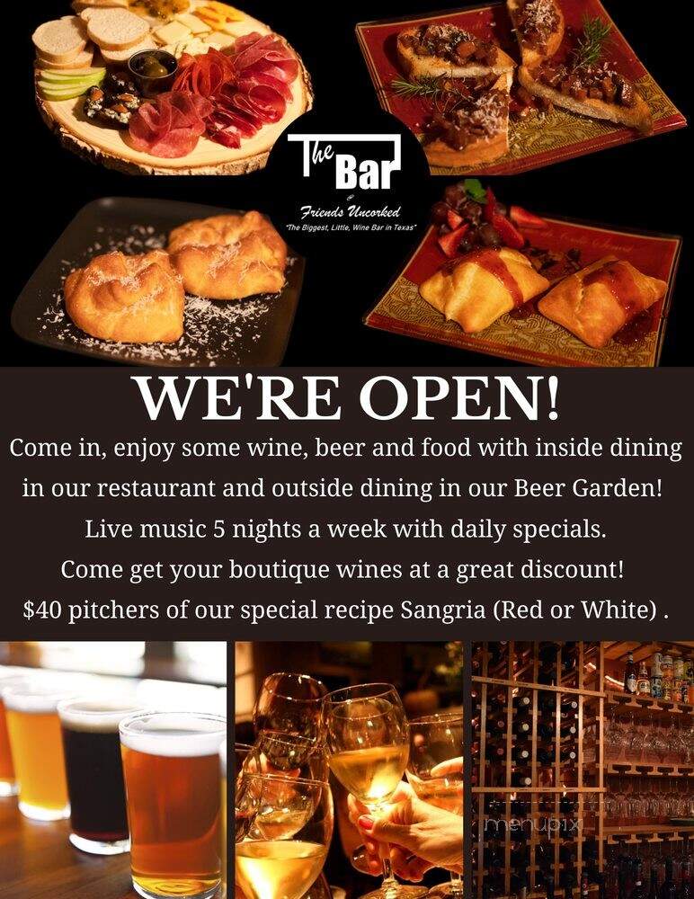 Friends Uncorked - Friendswood, TX menu_pic
