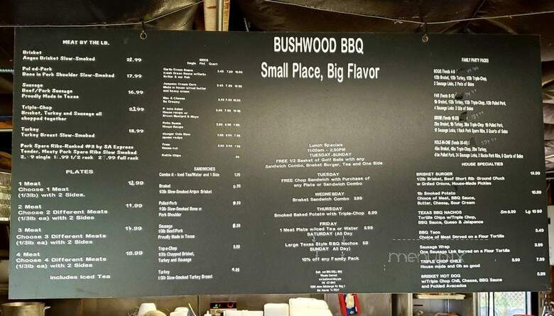 Bushwood CC - San Antonio, TX menu_pic