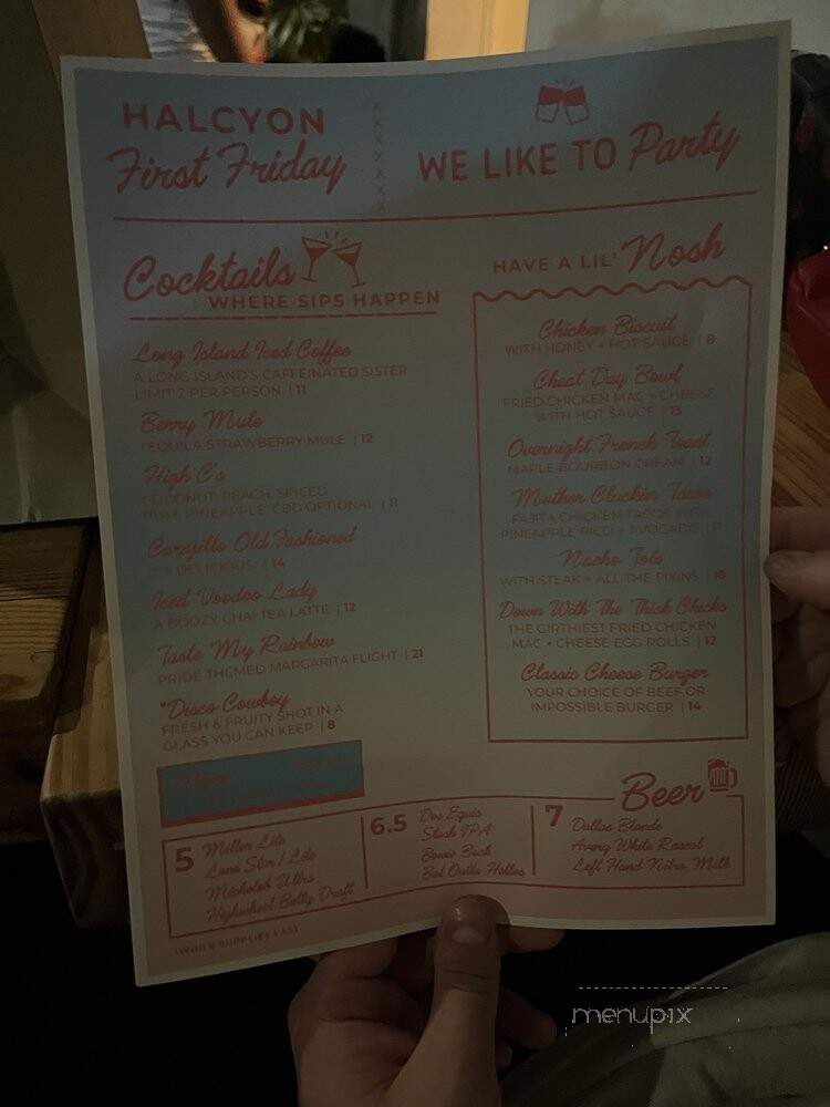 Halcyon - San Antonio, TX menu_pic