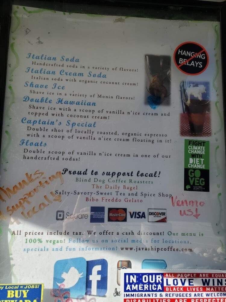 Java Ship Coffee - Reno, NV menu_pic