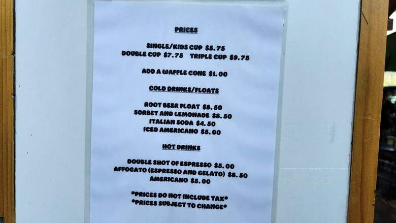 Art of Gelato - South Lake Tahoe, CA menu_pic