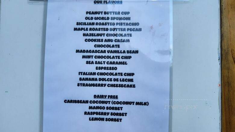 Art of Gelato - South Lake Tahoe, CA menu_pic