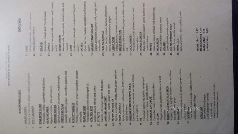 Mango Tango Juicebar & Grill - Inglewood, CA menu_pic