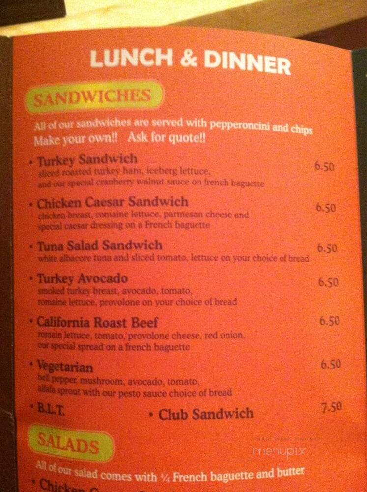 Orange Tree Cafe - Los Angeles, CA menu_pic