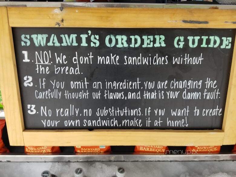 Swami's Sandwiches Food Truck - West Hollywood, CA menu_pic