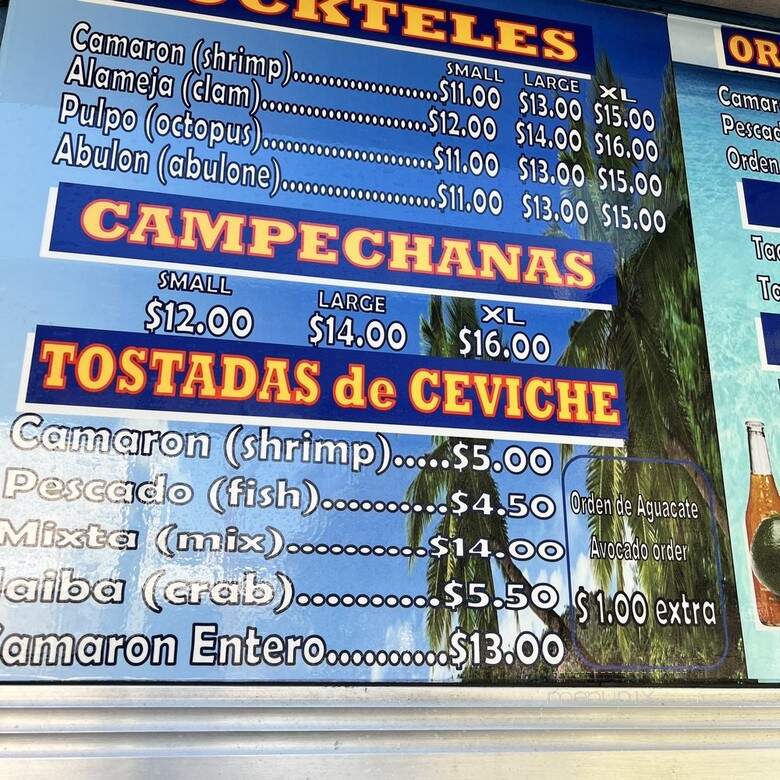 Mariscos El Rey Del Mar - Los Angeles, CA menu_pic