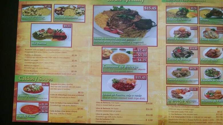 El Borrego De Oro Restaurant - Montebello, CA menu_pic