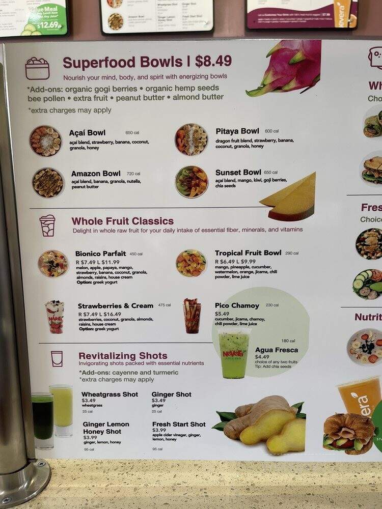Nevera Juice Bar - Montebello, CA menu_pic