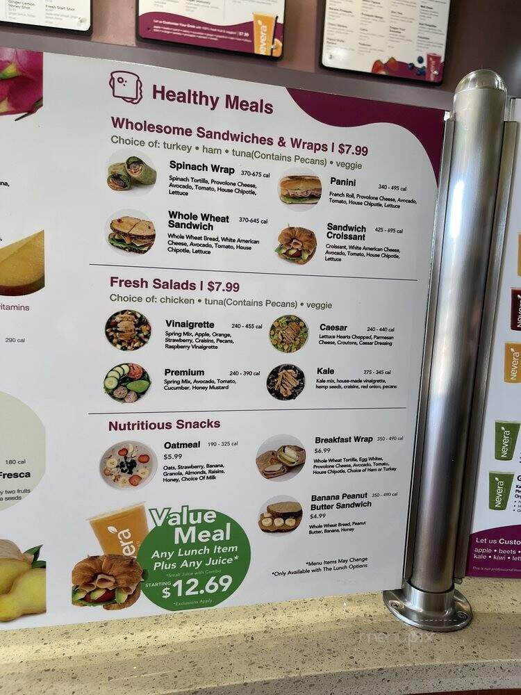 Nevera Juice Bar - Montebello, CA menu_pic