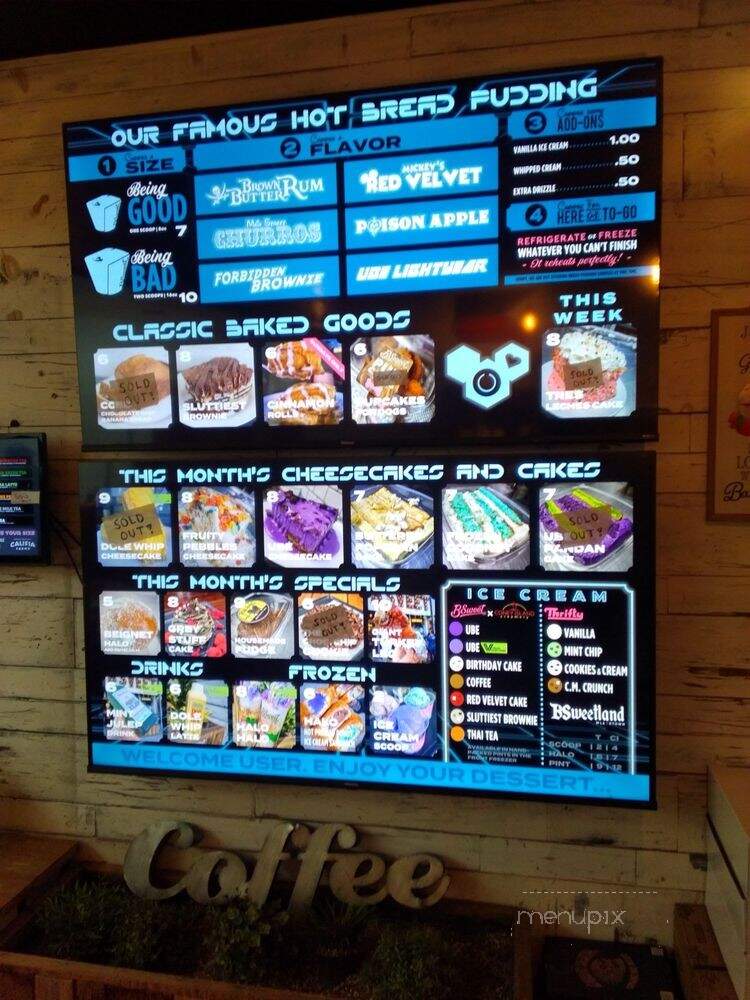 B Sweet Dessert Bar - Los Angeles, CA menu_pic