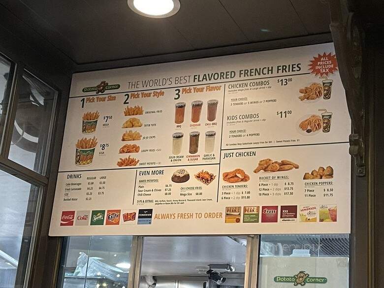 Potato Corner - Glendale, CA menu_pic