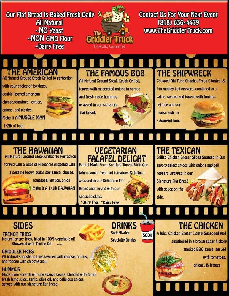 The Griddler Truck - West Hollywood, CA menu_pic