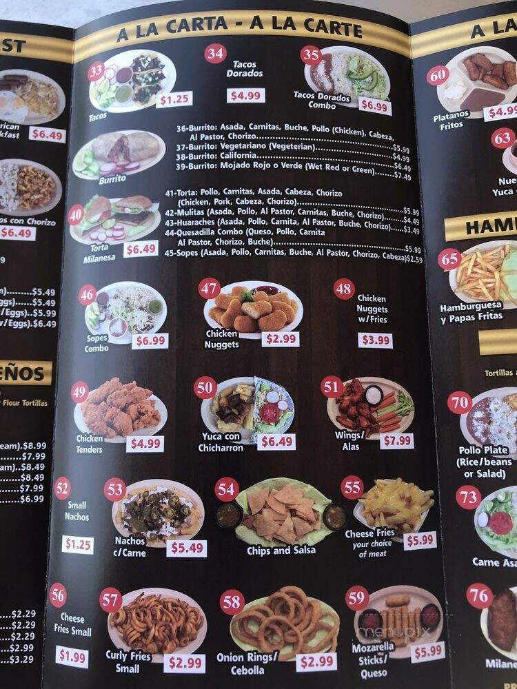 La Esquina Restaurant - Los Angeles, CA menu_pic