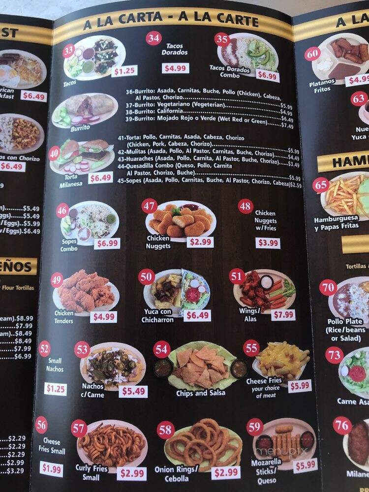 La Esquina Restaurant - Los Angeles, CA menu_pic