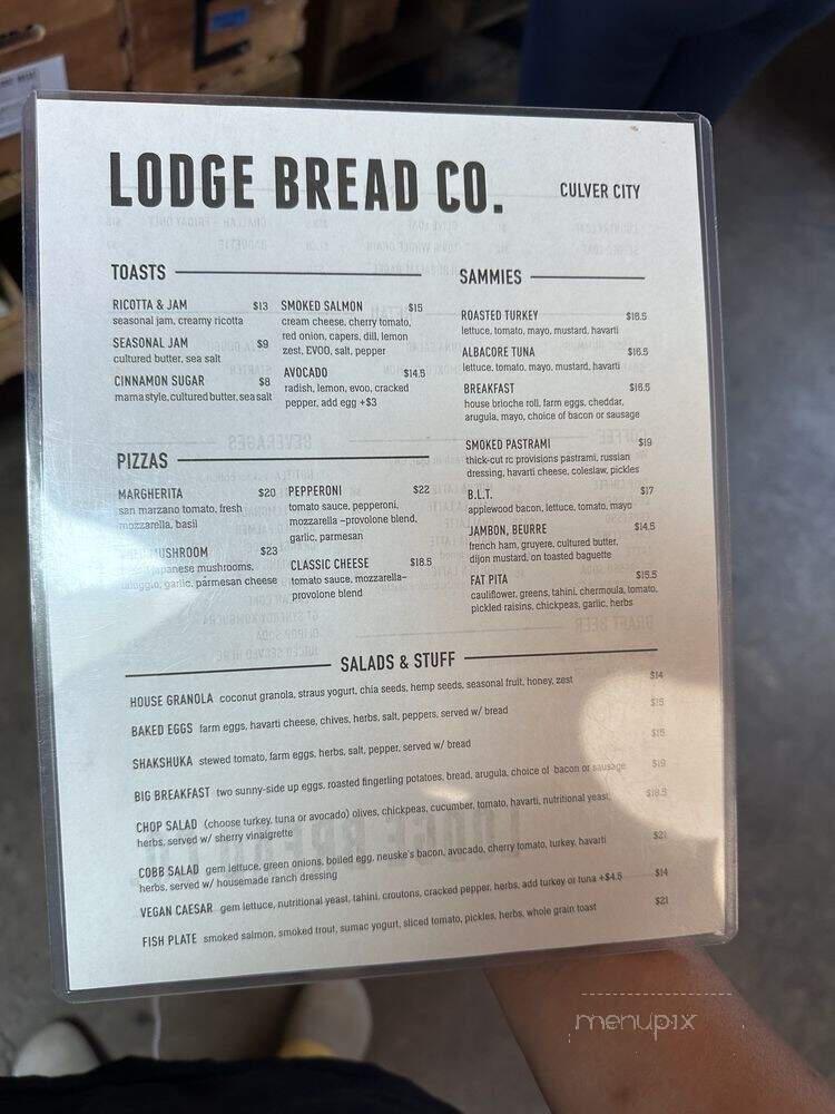 Lodge Bread Co - Los Angeles, CA menu_pic