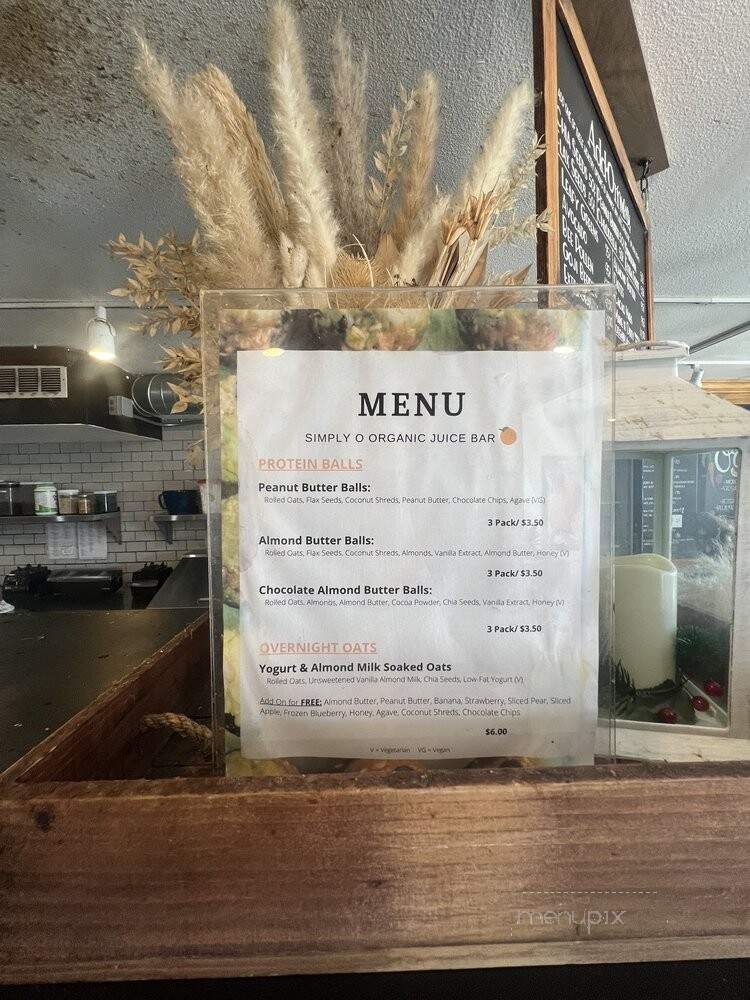 Simply O Organic Juice Bar - Los Alamitos, CA menu_pic