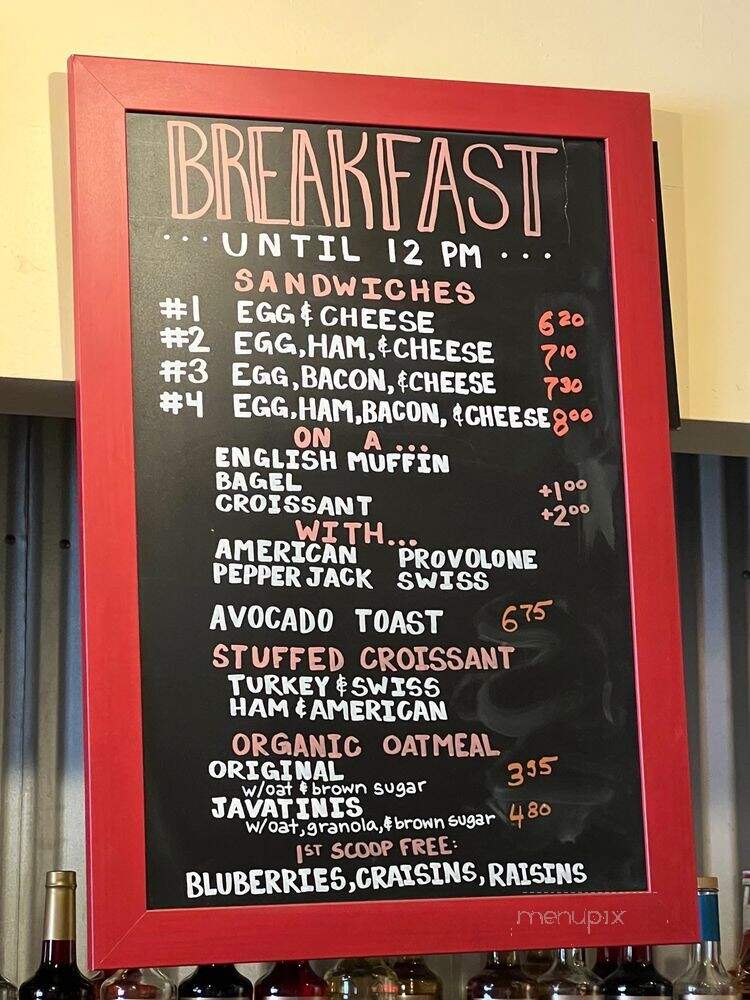 Javatinis Espresso - Lakewood, CA menu_pic