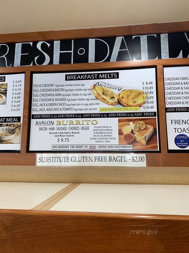 Avalon Bagels To Burgers - Placentia, CA menu_pic