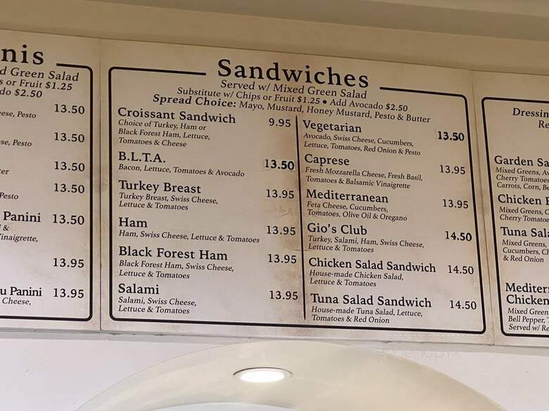Gio's Baguettes & More - Montrose, CA menu_pic