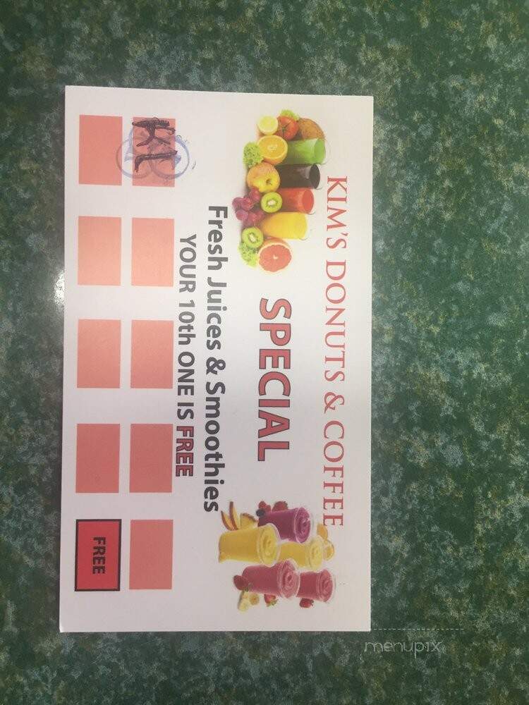 Kim's Donuts and Coffee - Burbank, CA menu_pic
