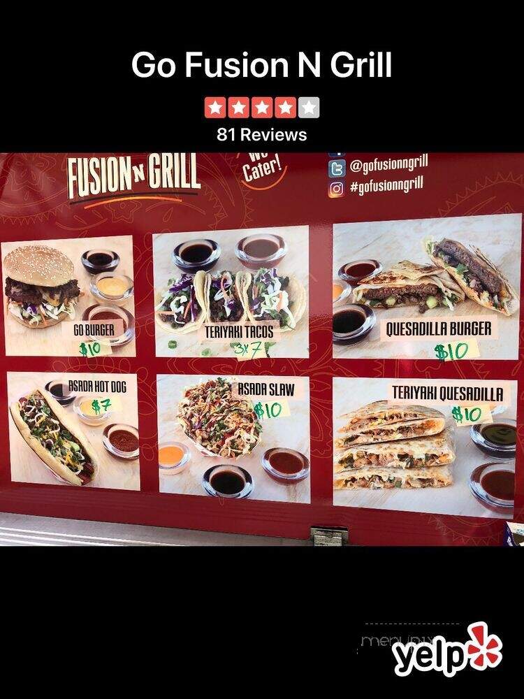 Go Fusion N Grill - Sun Valley, CA menu_pic