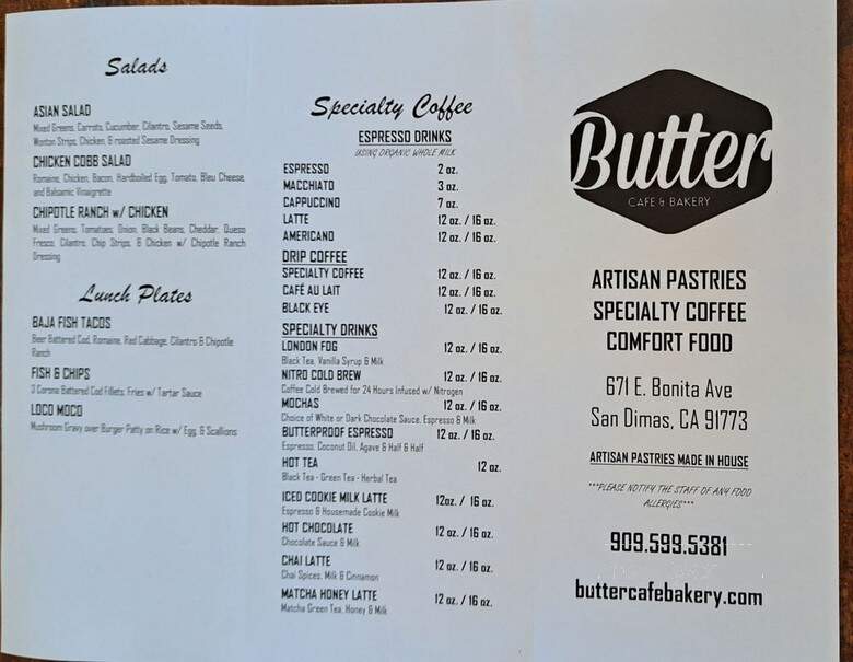 Butter Cafe and Bakery - San Dimas, CA