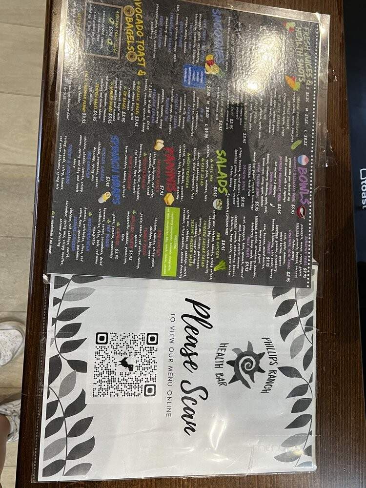 Phillips Ranch Health Bar - Pomona, CA menu_pic