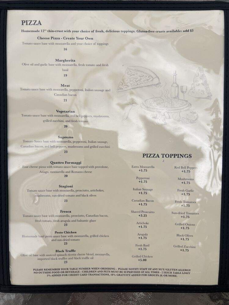 Cordiano Winery - Escondido, CA menu_pic