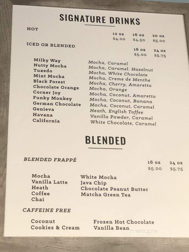 The Coffee Corner - Santee, CA menu_pic